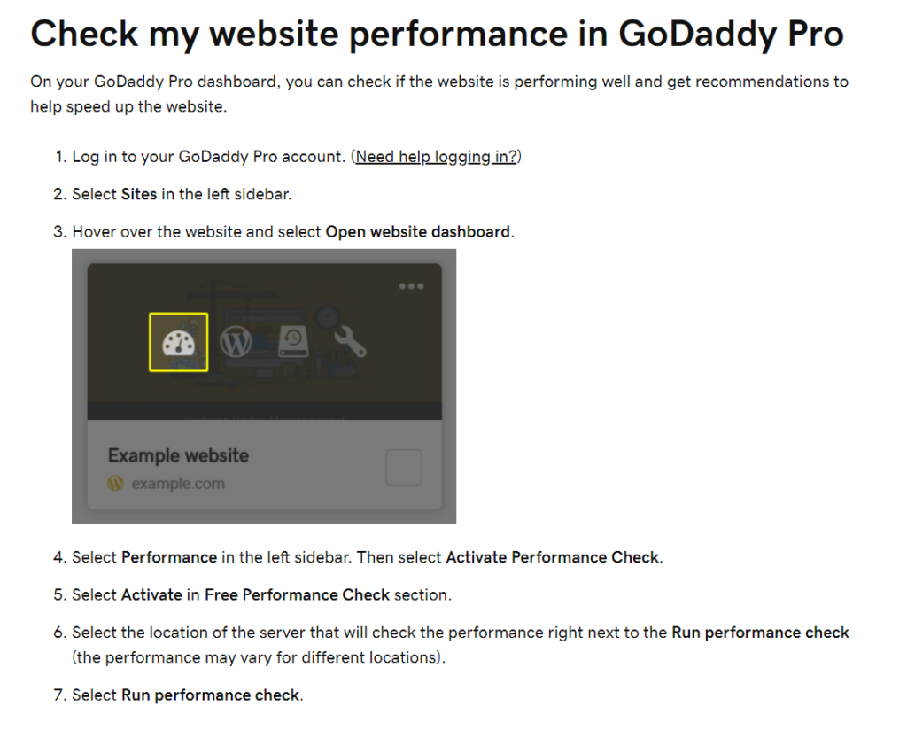 Godaddy Performance