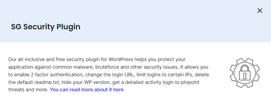 WordPress security siteground