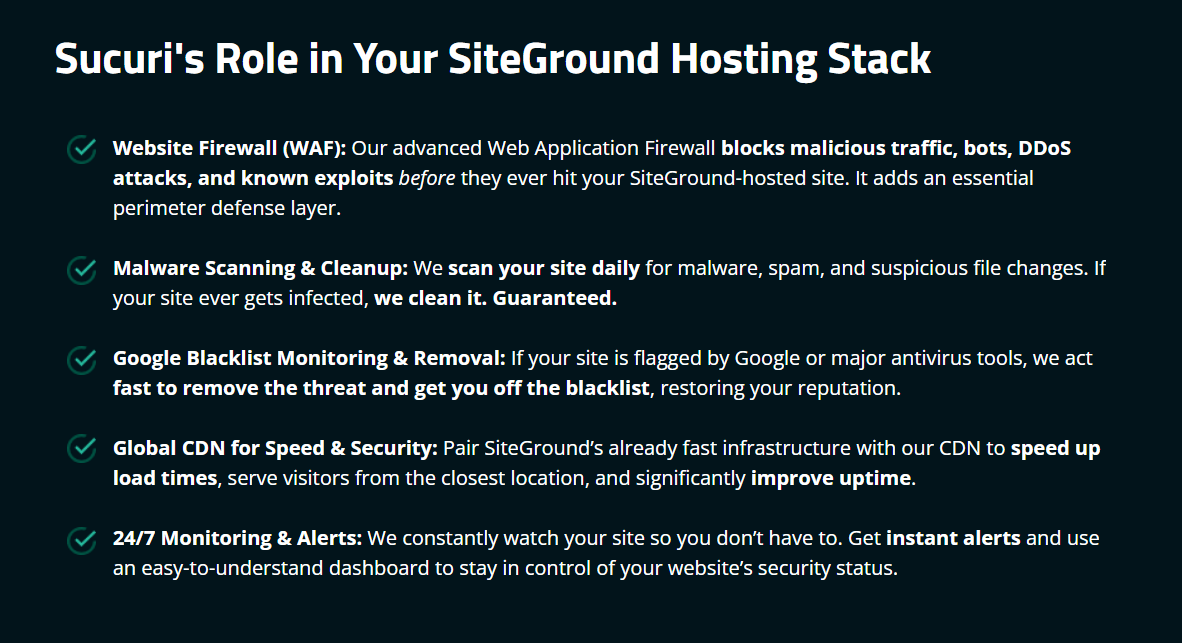 siteground Malware and Scan