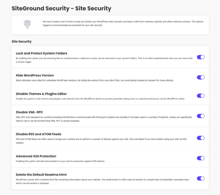 siteground security feature