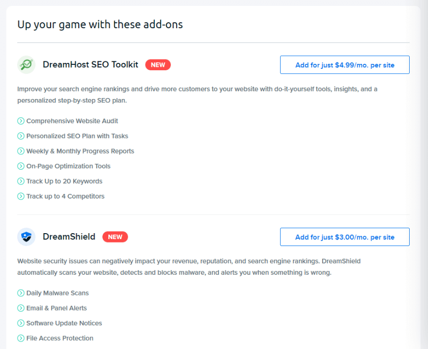 DreamHost Addons