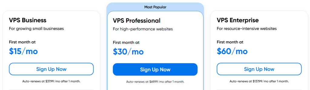 DreamHost VPS Hosting Pricing