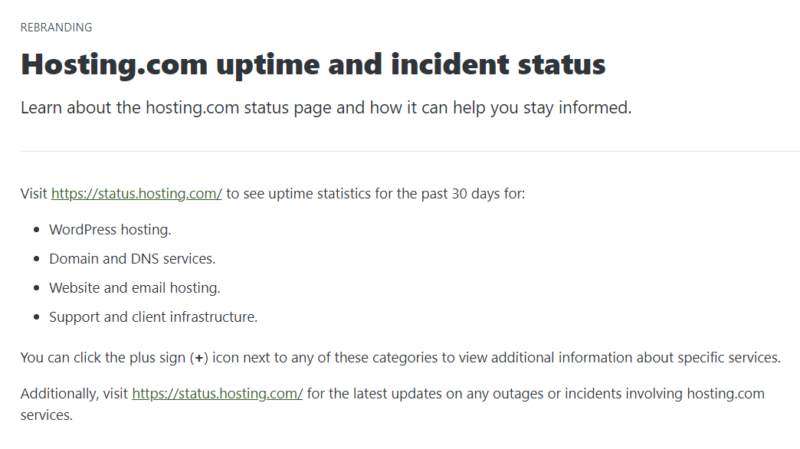 A2 Hosting uptime Status check