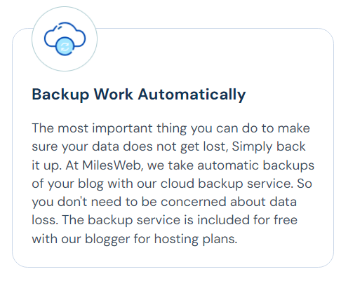 Backup Available - Milesweb