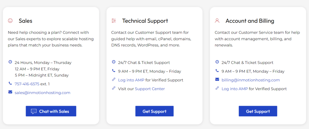 Customer support - Inmotion