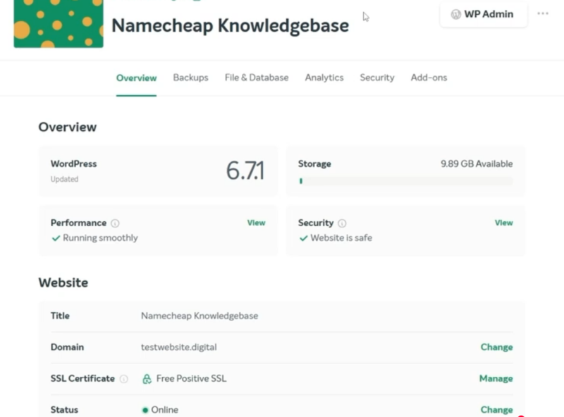 Easywp Dashboard