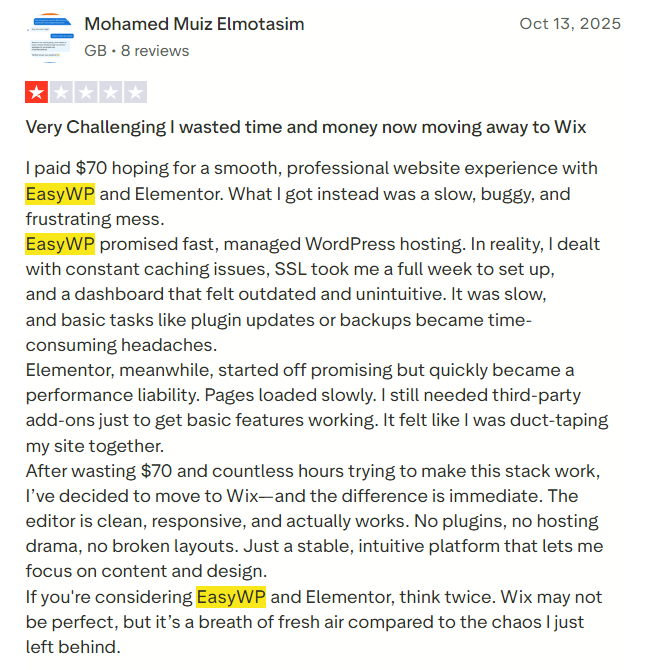 Easywp experience review