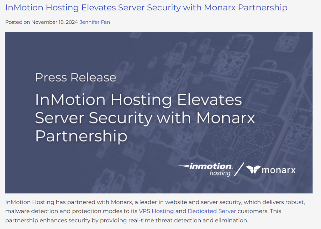 Security and malware - Inmotion