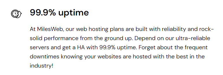 Uptime - Milesweb
