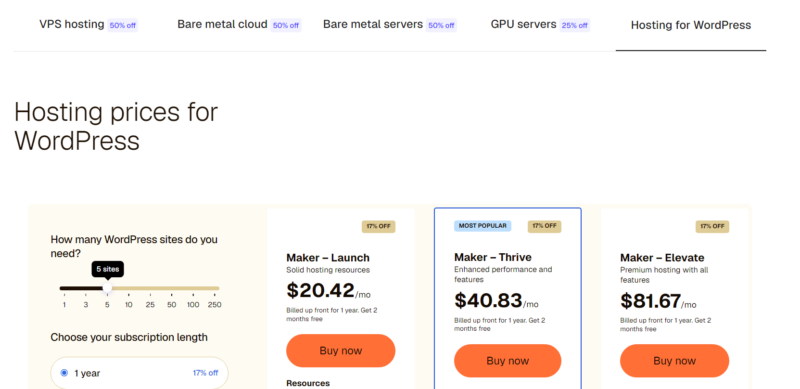 Liquid Web Hosting pricing